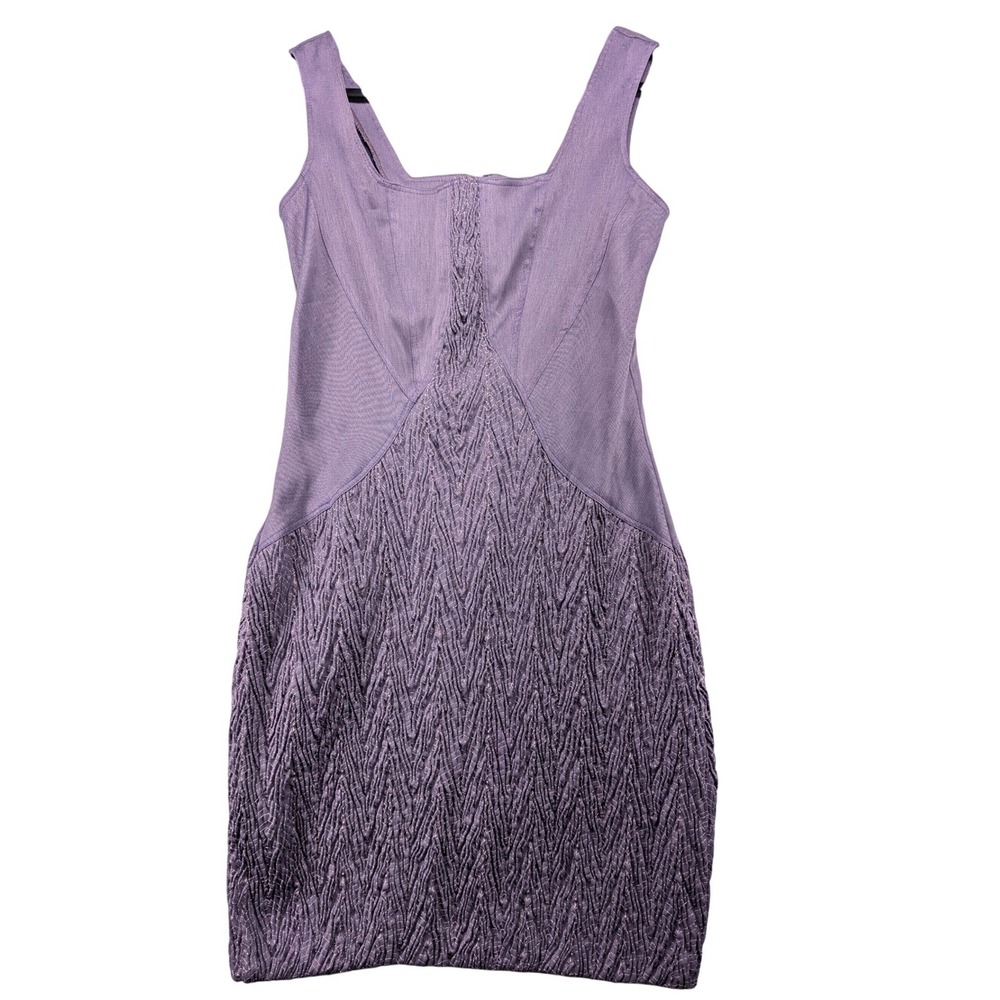 Mesmerize‎ Purple Sleeveless Textured Sheath Dress Style 2683 Lavender Large USA